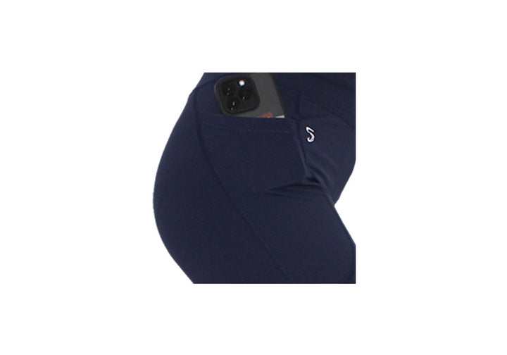 Navy Premium Mid Shorts with Pockets