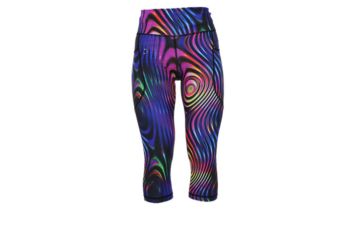 Capri Neon Glass Leggings with pockets
