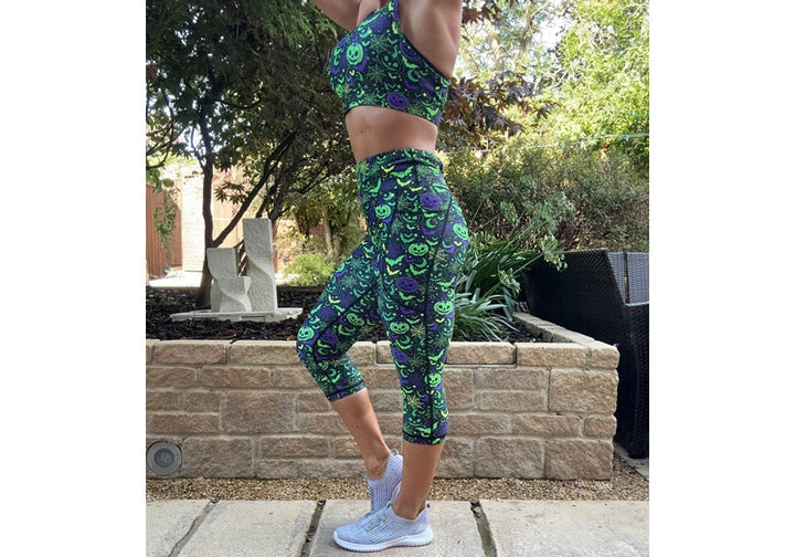 PRE ORDER Capri Neon Nightmare Leggings with pockets