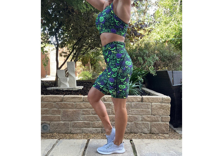 PRE ORDER Neon Nightmare Long Shorts with pockets