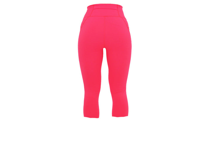 Capri Neon Pink Premium Leggings with Pockets
