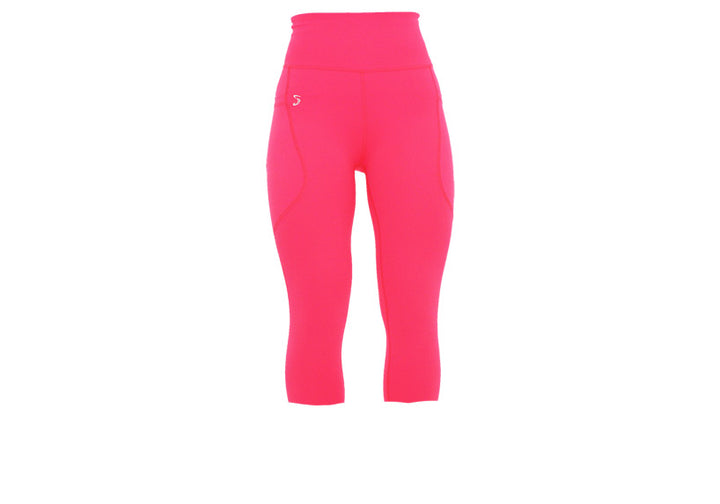 Capri Neon Pink Premium Leggings with Pockets