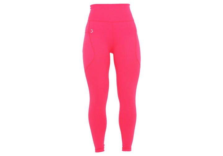 Neon Pink Premium Sports Leggings with Pockets