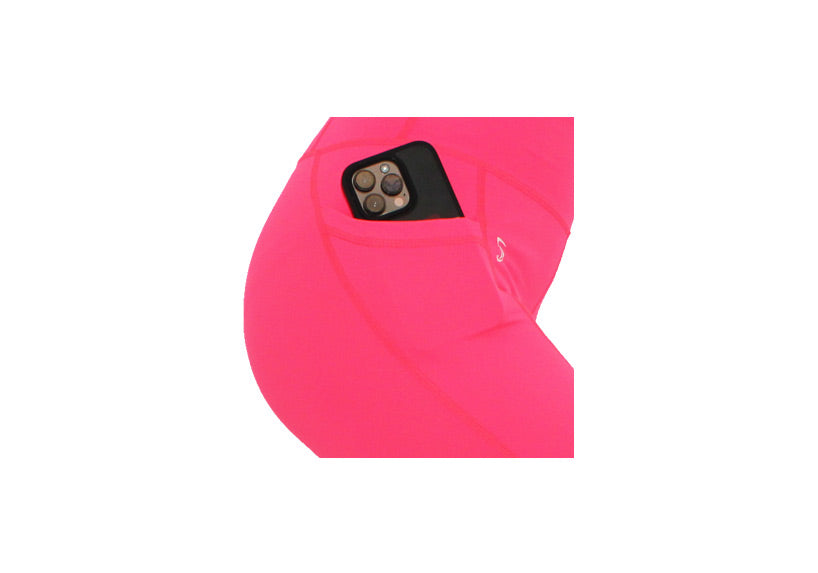 Neon Pink Premium Long Shorts with Pockets