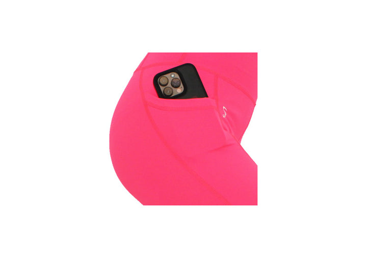 Neon Pink Premium Long Shorts with Pockets