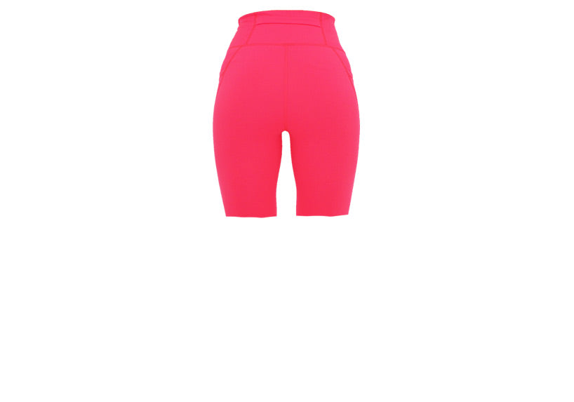 Neon Pink Premium Long Shorts with Pockets
