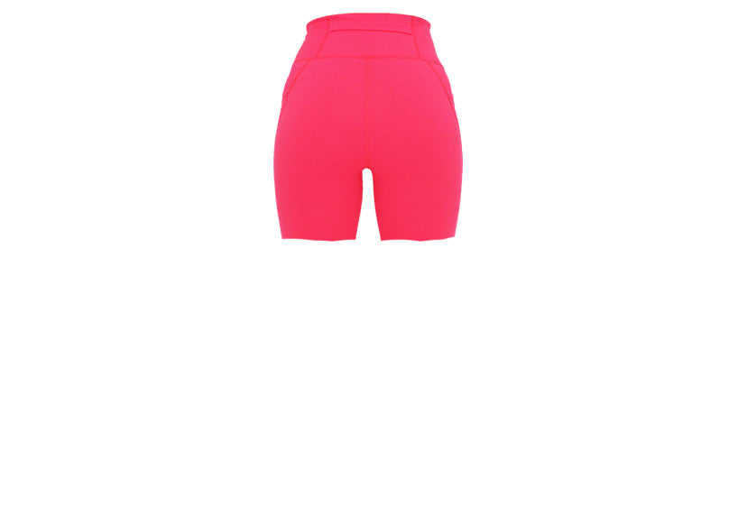 Neon Pink Premium Mid Shorts with Pockets