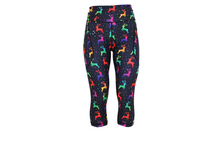 PRE ORDER Capri Neon Prancers Leggings with pockets