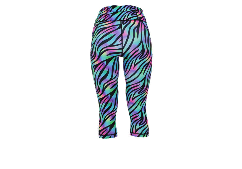 Capri Neon Rave Leggings with pockets