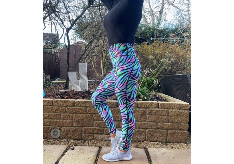 Neon Rave leggings with pockets