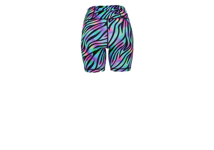 Neon Rave Mid Shorts with pockets