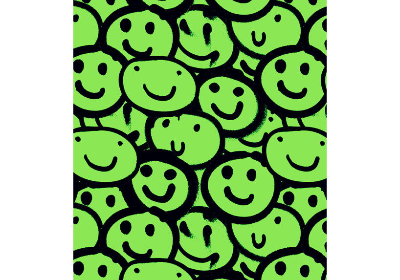 Neon Smiles leggings with pockets