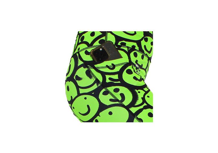 Neon Smiles Long Shorts with pockets