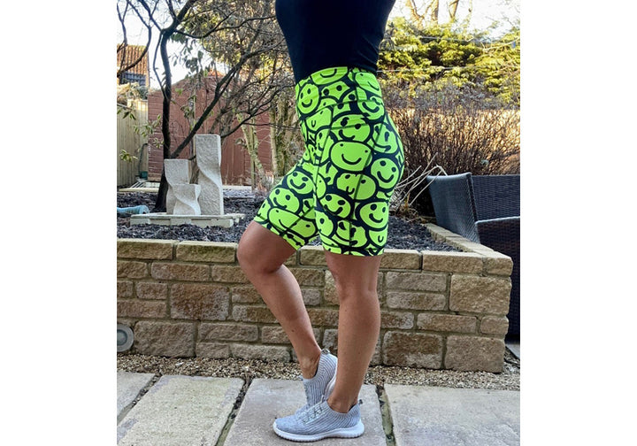 Neon Smiles Long Shorts with pockets