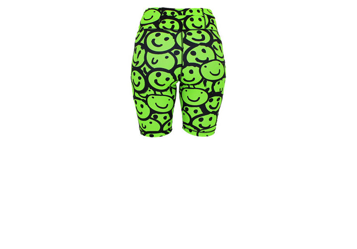 Neon Smiles Long Shorts with pockets