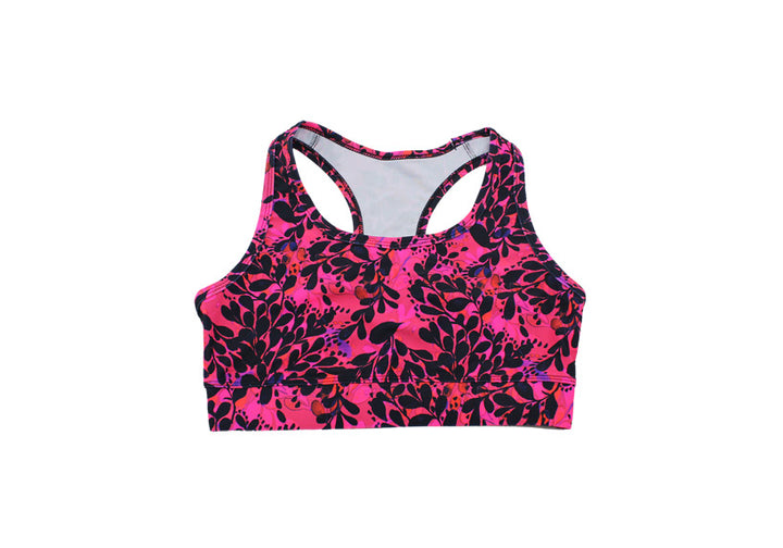 Noir Bloom Sports Bra