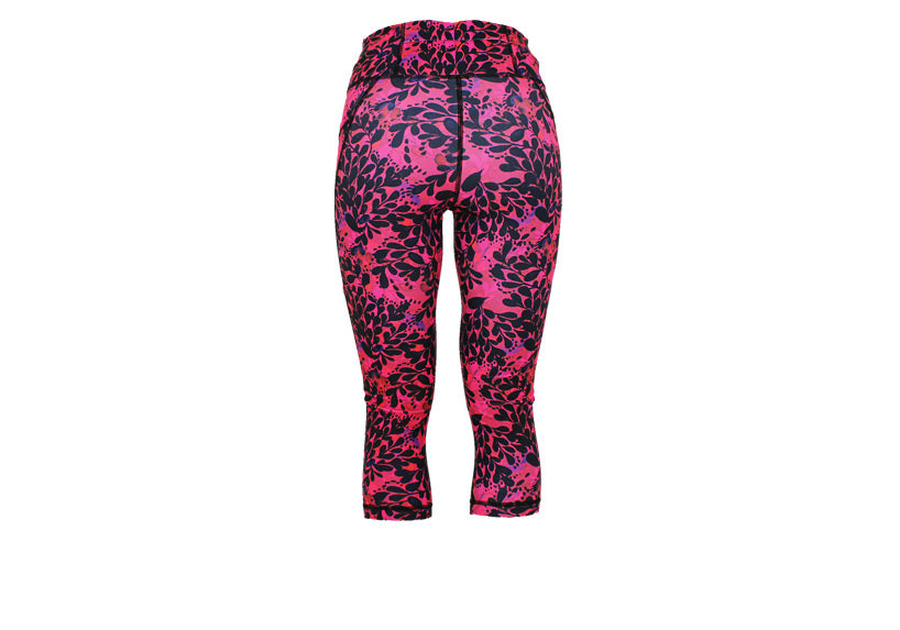 Capri Noir Bloom Leggings with pockets