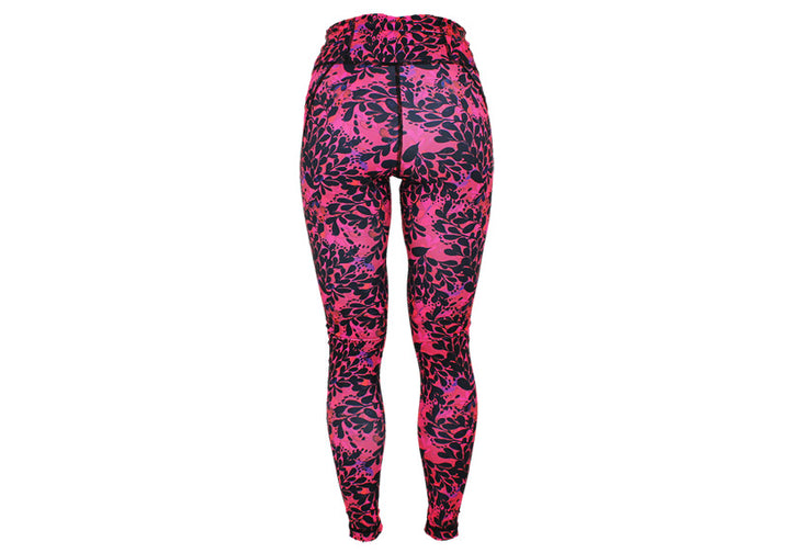 Noir Bloom leggings with pockets