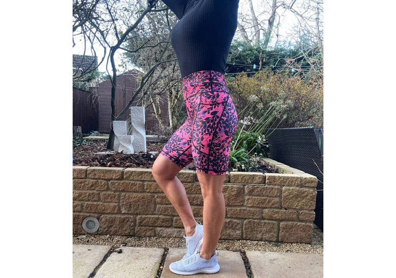 Noir Bloom Long Shorts with pockets