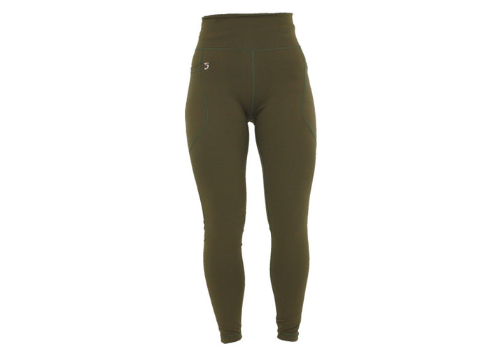 Olive Premium Sports Leggings with Pockets