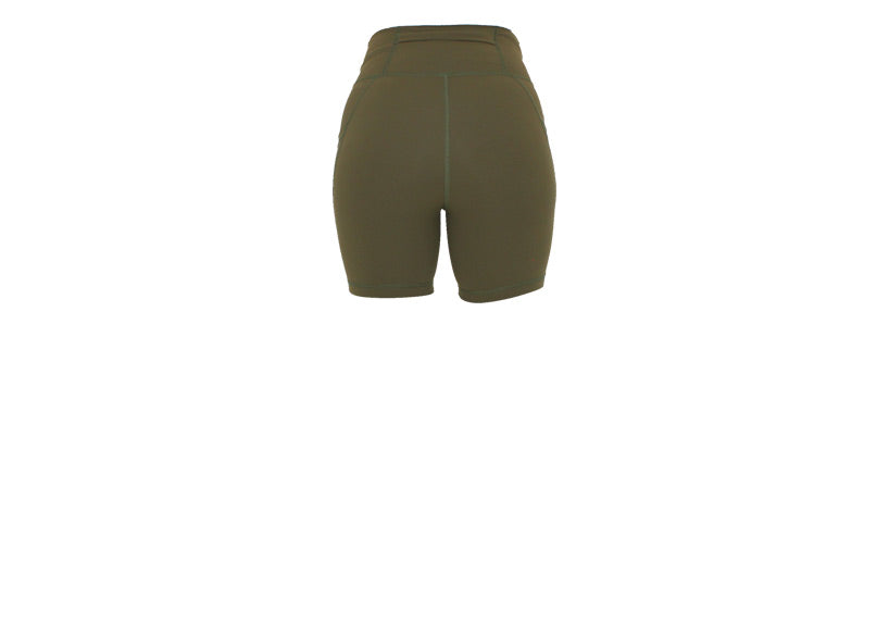 Olive Premium Mid Shorts with Pockets