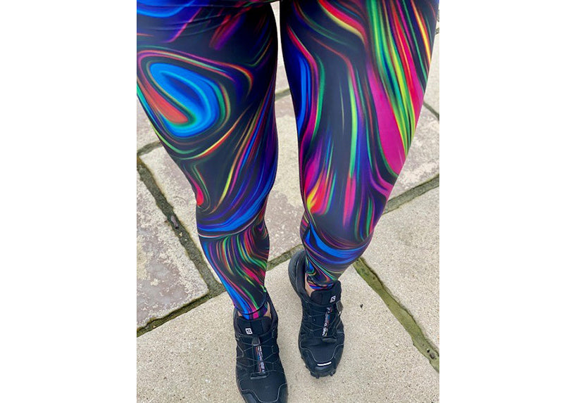 Winter Paintswirls Leggings with Pockets
