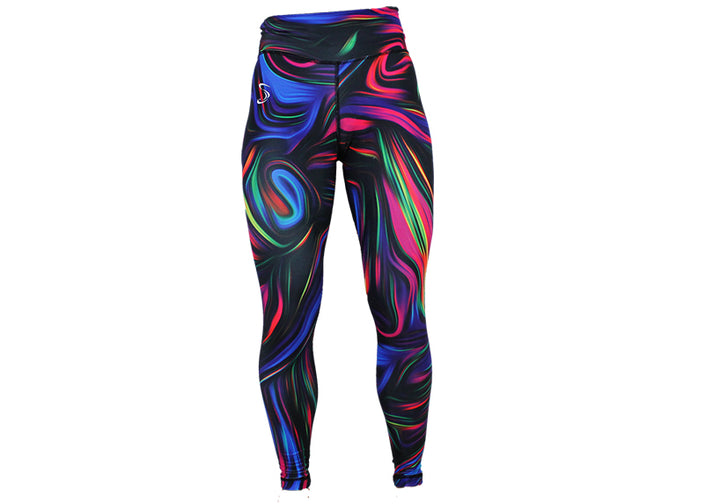 Winter Paintswirls Leggings with Pockets