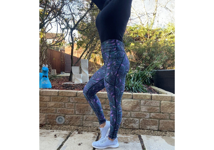 PRE ORDER Paisley Peacock leggings with pockets