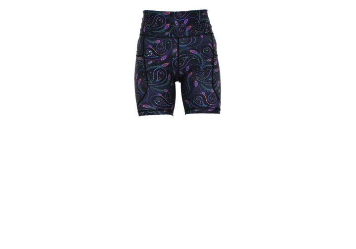 PRE ORDER Paisley Peacock Mid Shorts with pockets