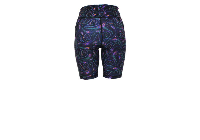 PRE ORDER Paisley Peacock Long Shorts with pockets