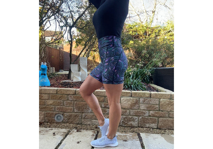 PRE ORDER Paisley Peacock Mid Shorts with pockets