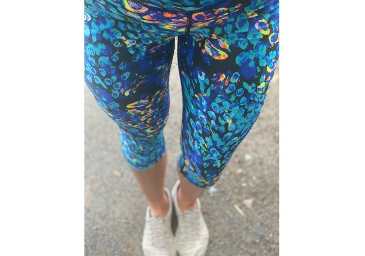 Capri Peacock Leggings with pockets