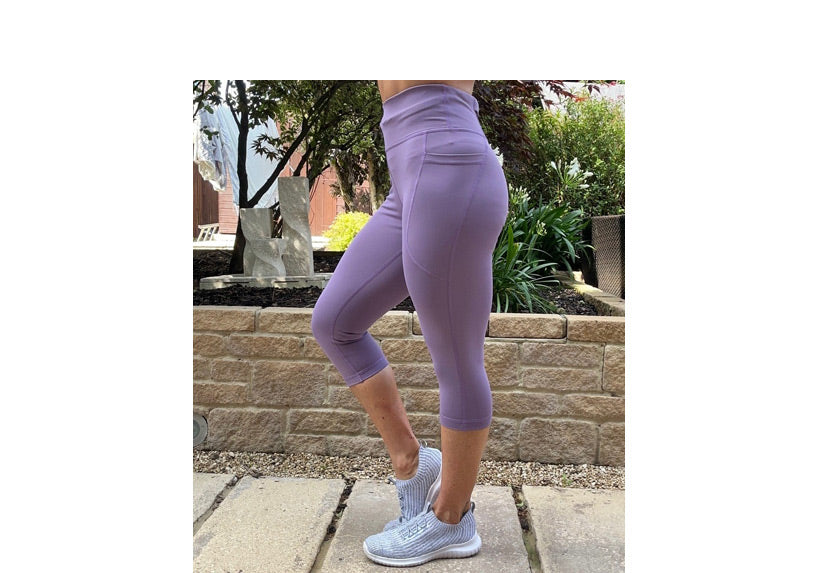 Capri Mauve Premium Leggings with Pockets