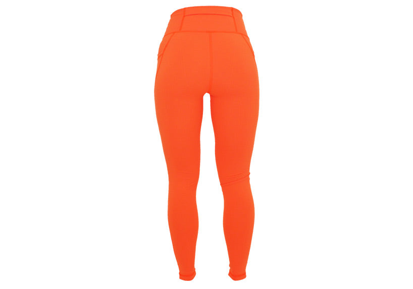 PRE ORDER Neon Orange Premium Sports Leggings with Pockets