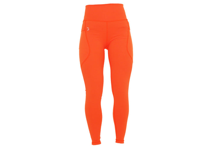 PRE ORDER Neon Orange Premium Sports Leggings with Pockets