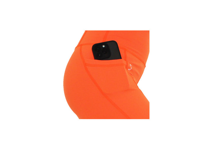 PRE ORDER Neon Orange Premium Mid Shorts with Pockets