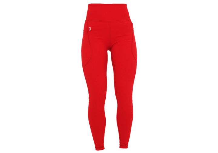PRE ORDER Winter Red Leggings with Pockets