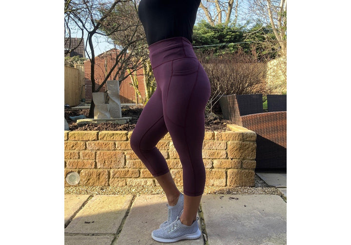 Capri Plum Premium Leggings with Pockets