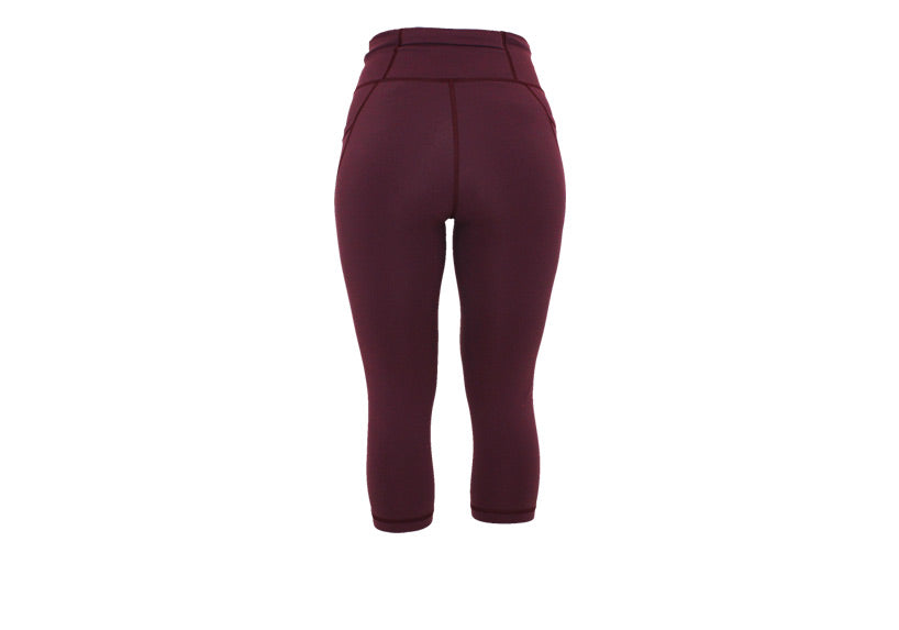 Capri Plum Premium Leggings with Pockets