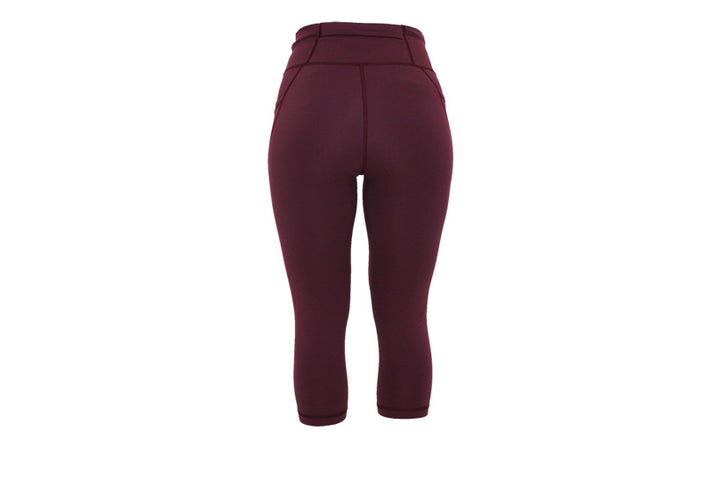 Capri Plum Premium Leggings with Pockets