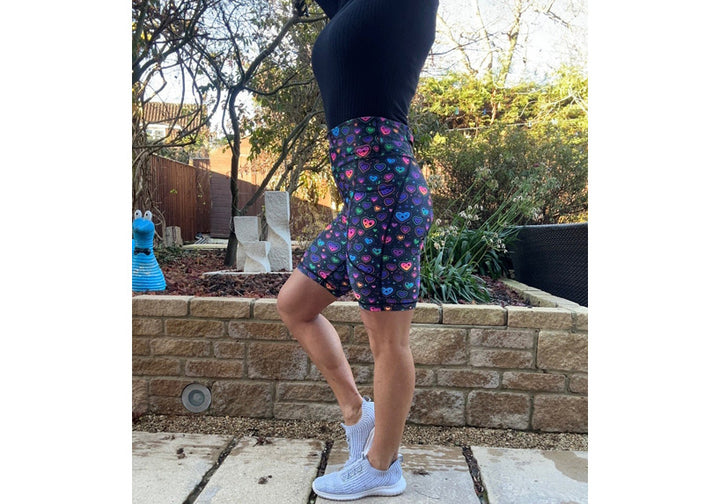 Pop Heart Long Shorts with pockets