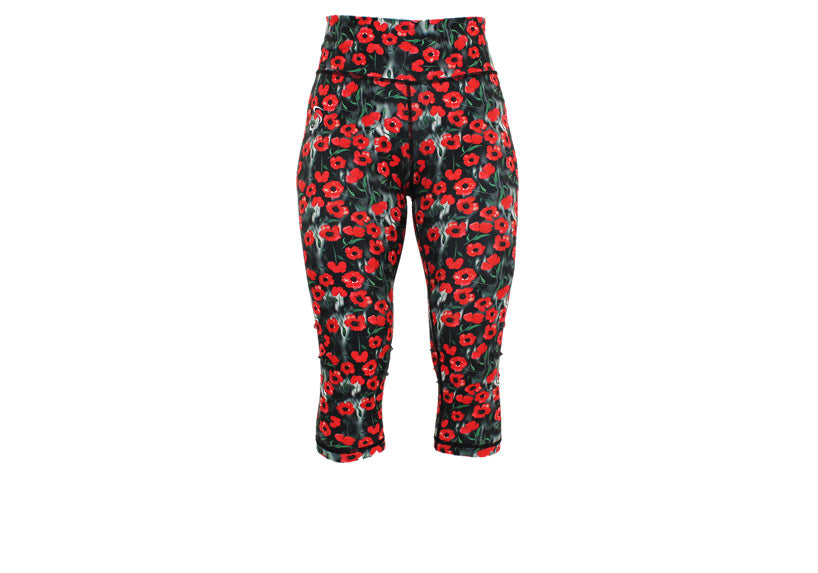 PRE ORDER Capri Poppy Field Leggings with pockets