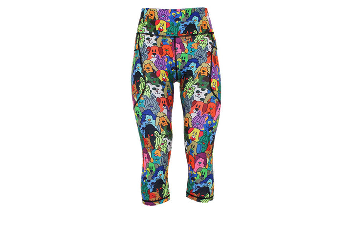 PRE ORDER Capri Puppy Love Leggings with pockets