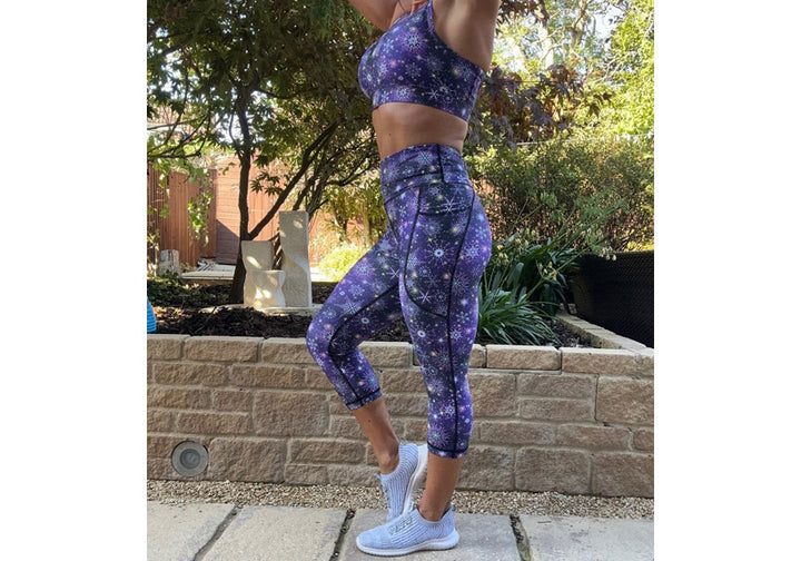 PRE ORDER Capri Purple Frost Leggings with pockets