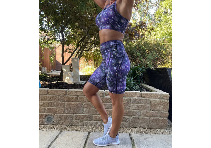 PRE ORDER Purple Frost Long Shorts with pockets