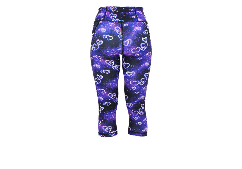 PRE ORDER Capri Purple Galactica Leggings with pockets