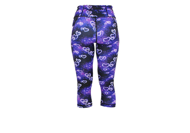 PRE ORDER Capri Purple Galactica Leggings with pockets