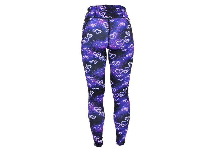 Purple Galactica leggings with pockets