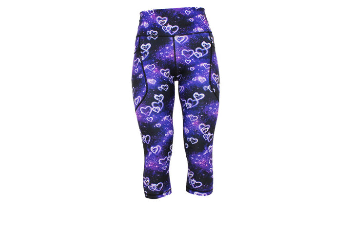 PRE ORDER Capri Purple Galactica Leggings with pockets