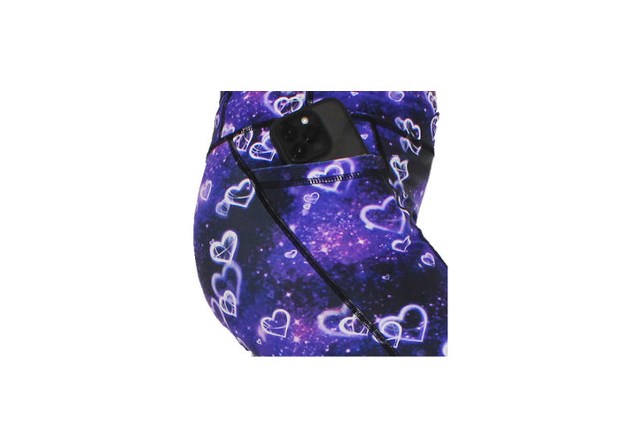 PRE ORDER Purple Galactica Long Shorts with pockets